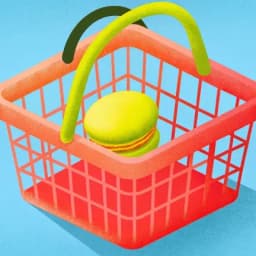 New Year's shopping list icon